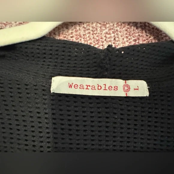 XCVI wearables long fishnet hoodie cardigan jacket like new size large - Picture 4 of 10